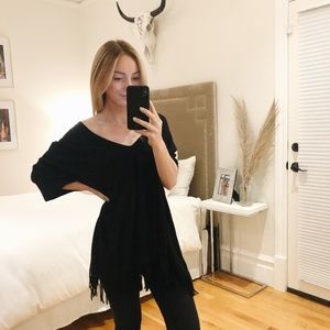 rag & bone Cashmere Fringe Poncho